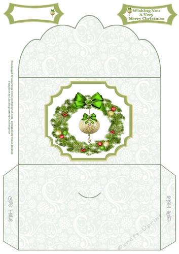 Beautiful Christmas Bauble Wreath - Money Wallet
