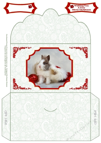 Rabbit In A Christmas Hat - Money Wallet