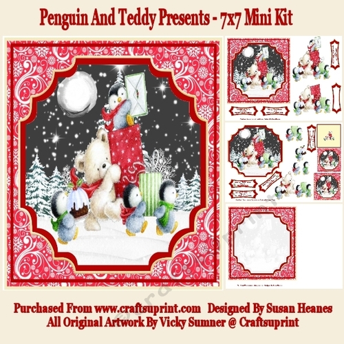 Penguin And Teddy Presents - 7x7 Mini Kit