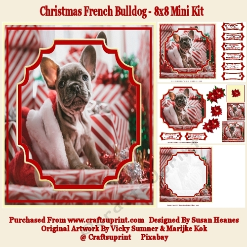 Christmas French Bulldog - 8x8 Mini Kit