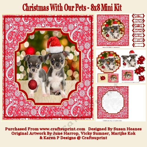 Christmas With Our Pets - 8x8 Mini Kit