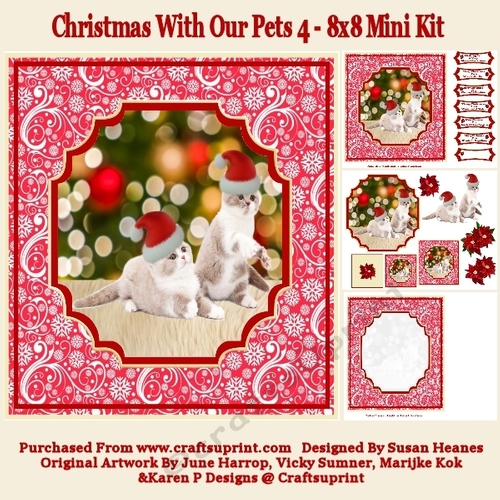 Christmas With Our Pets 4 - 8x8 Mini Kit