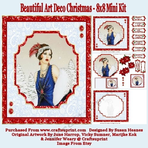 Beautiful Art Deco Christmas - 8x8 Mini Kit