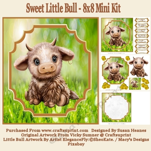 Sweet Little Bull - 8x8 Mini Kit