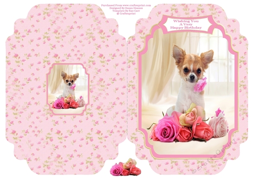 Sweet Little Doggy - Cut And Fold Card