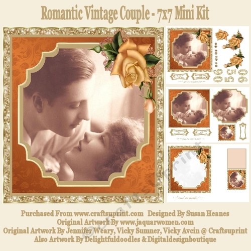 Romantic Vintage Couple - 7x7 Mini Kit