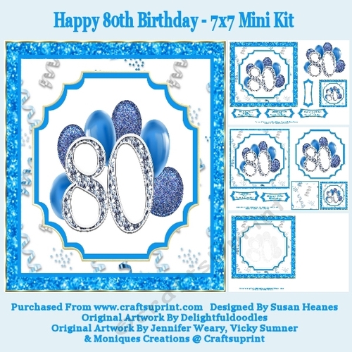 Happy 80th Birthday - 7x7 Mini Kit