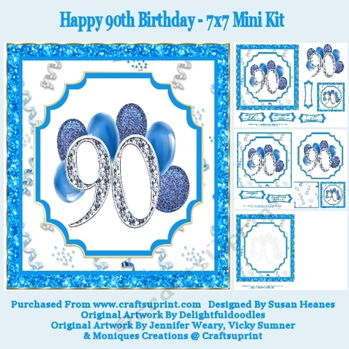 Happy 90th Birthday - 7x7 Mini Kit