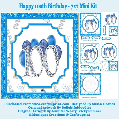 Happy 100th Birthday - 7x7 Mini Kit