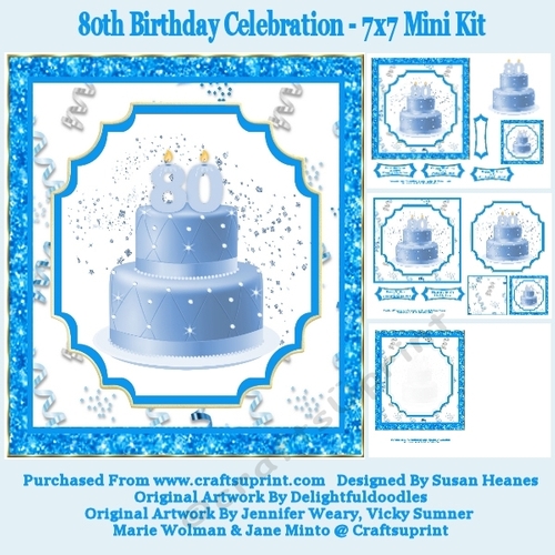 80th Birthday Celebration - 7x7 Mini Kit