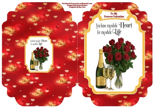 To My Forever Valentine - Cut And Fold Card