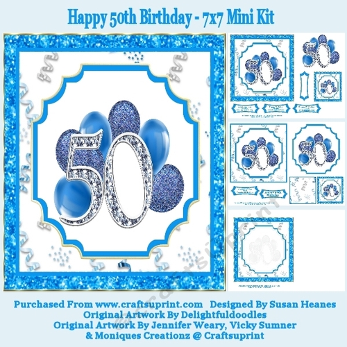 Happy 50th Birthday - 7x7 Mini Kit
