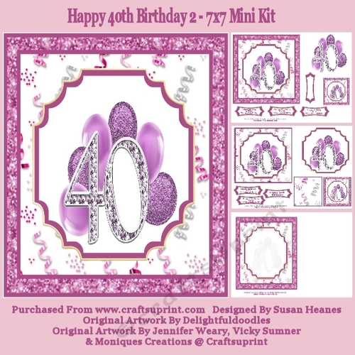 Happy 40th Birthday 2 - 7x7 Mini Kit