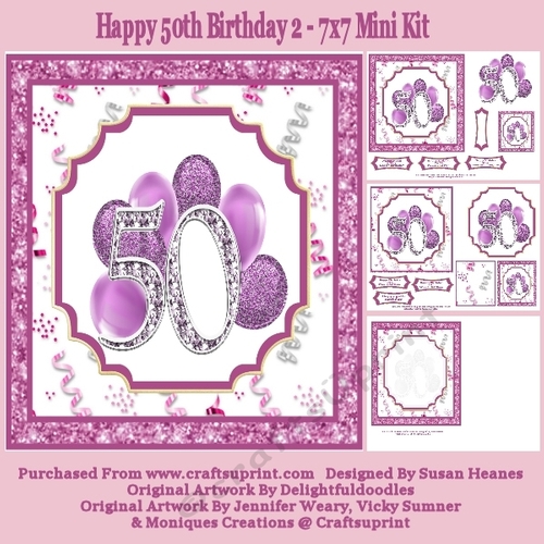 Happy 50th Birthday 2 - 7x7 Mini Kit