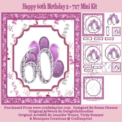 Happy 60th Birthday 2 - 7x7 Mini Kit