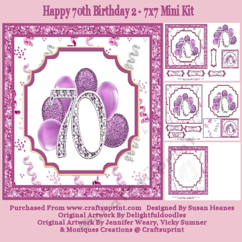 Happy 70th Birthday 2 - 7x7 Mini Kit