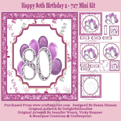 Happy 80th Birthday 2 - 7x7 Mini Kit