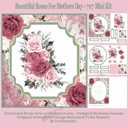 Beautiful Roses For Mothers Day - 7x7 Mini Kit