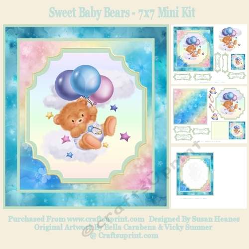 Sweet Baby Bears - 7x7 Mini Kit