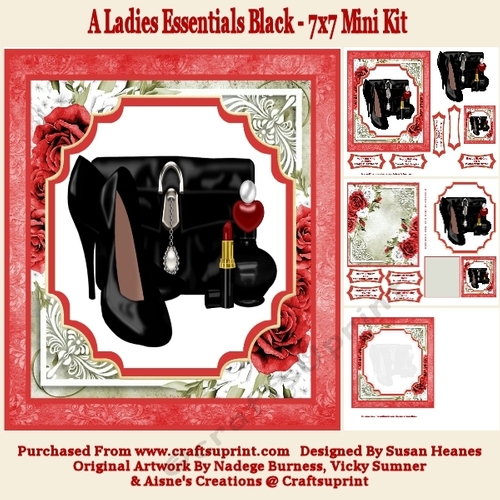 A Ladies Essentials Black - 7x7 Mini Kit