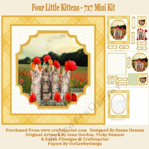 Four Little Kittens - 7x7 Mini Kit