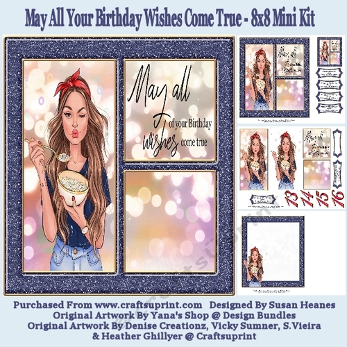 May All Your Birthday Wishes Come True - 8x8 Mini Kit