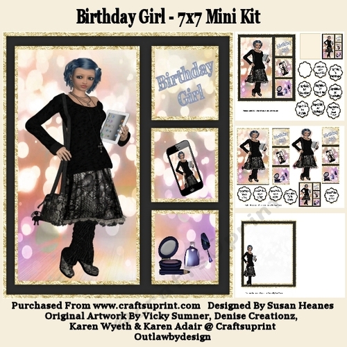 Birthday Girl - 7x7 Mini Kit