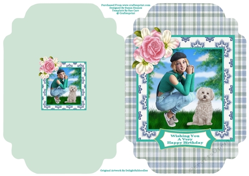 Sweet Patti And Charlie - Cut And Fold Card