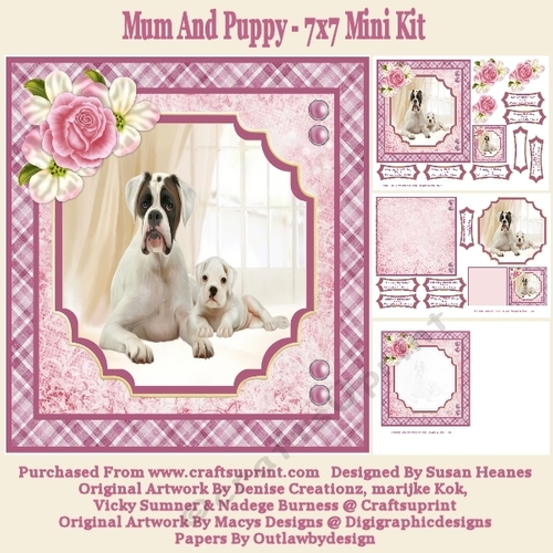 Mum And Puppy - 7x7 Mini Kit
