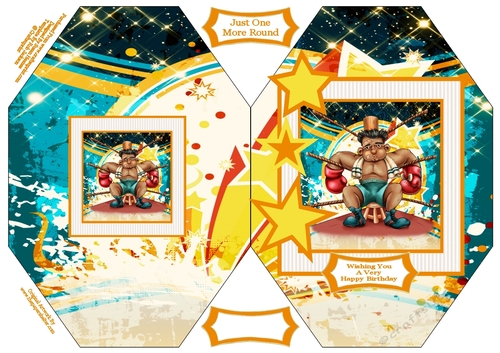 One More Round - Cut And Fold Card