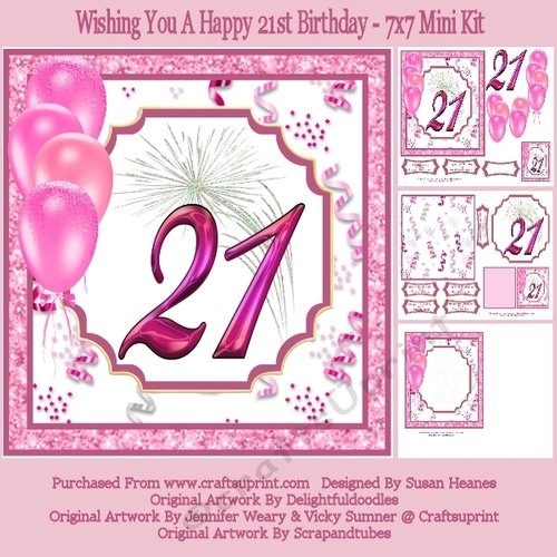 Wishing You A Happy 21st Birthday - 7x7 Mini Kit