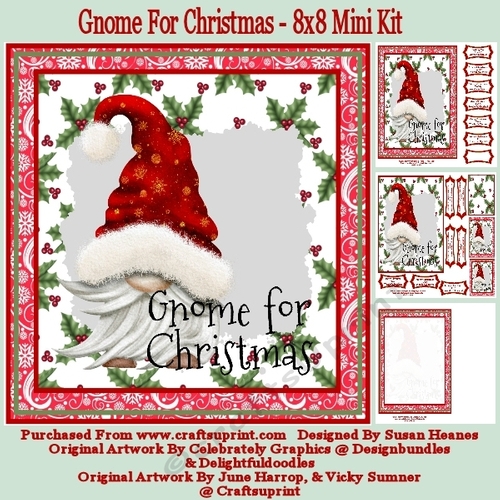 Gnome For Christmas - 8x8 Mini Kit