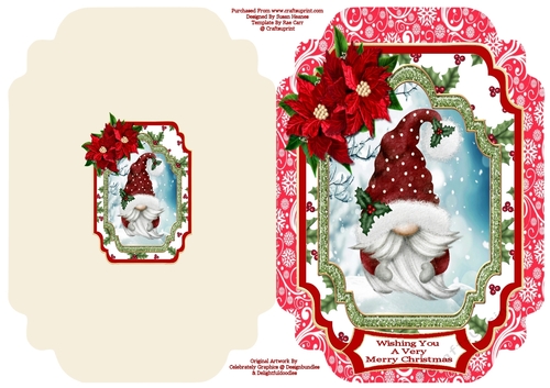 Have A Holly Jolly Christmas - Cut And Fold Card