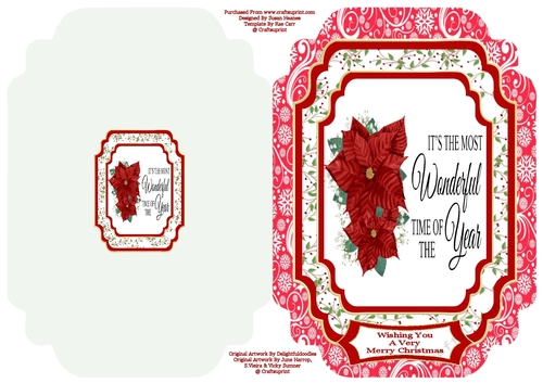 Its The Most Wonderful Time Of The Year - Cut And Fold Card
