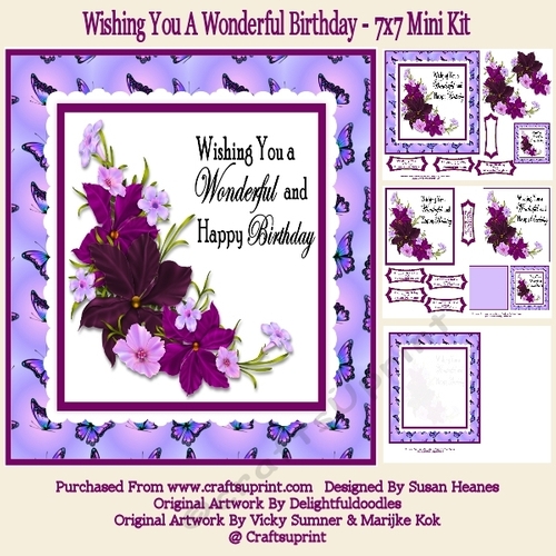Wishing You A Wonderful Birthday - 7x7 Mini Kit