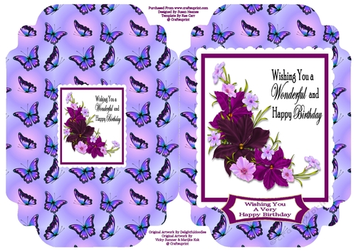 Wishing You A Wonderful Birthday - Cut And Fold Card