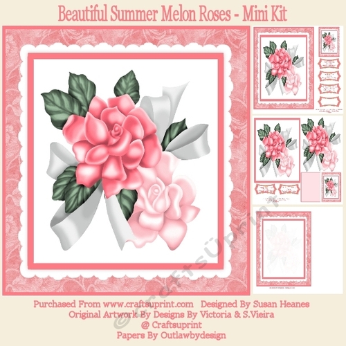 Beautiful Summer Melon Roses - Mini Kit