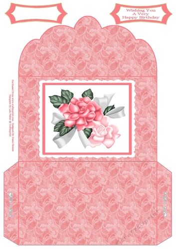 Beautiful Summer Melon Roses - Money Wallet