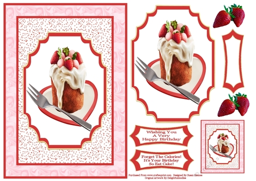 Strawberries And Cream Cup Cake 