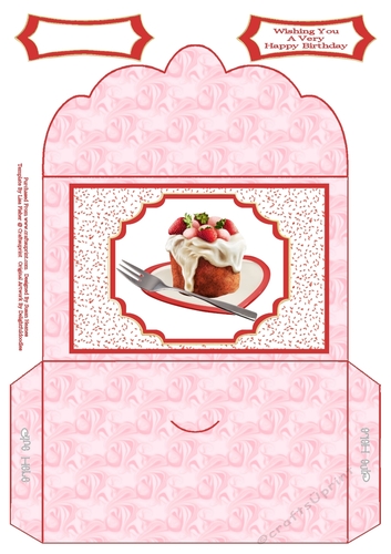 Strawberries And Cream Cup Cake - Money Wallet