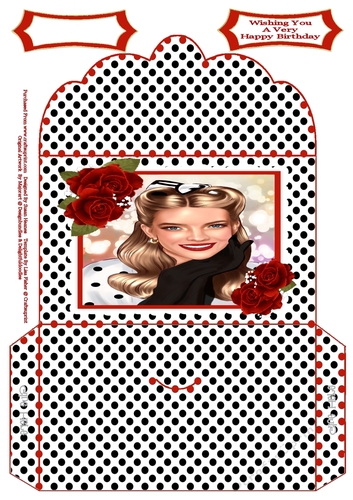Happy Birthday Retro Girl - Money Wallet