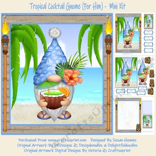 Tropical Cocktail Gnome (For Him) - Mini Kit