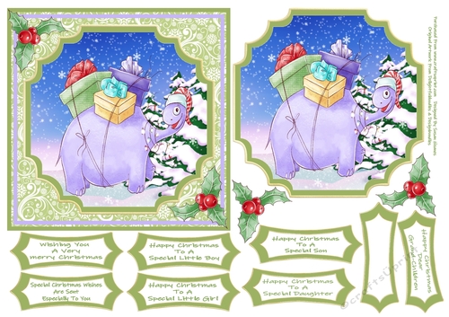 Dino Christmas Wishes 3 6x6