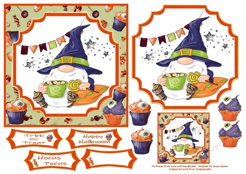 Trick Or Treat Gnome 6x6