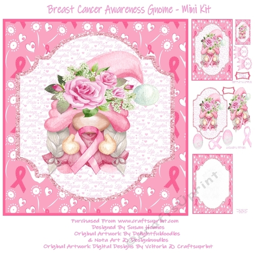 Breast Cancer Awareness Gnome - Mini Kit
