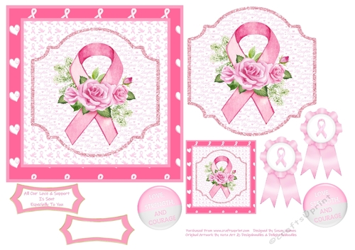 Breast Cancer Awareness Ribbon 6x6