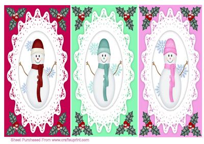 Christmas Snowmen Toppers