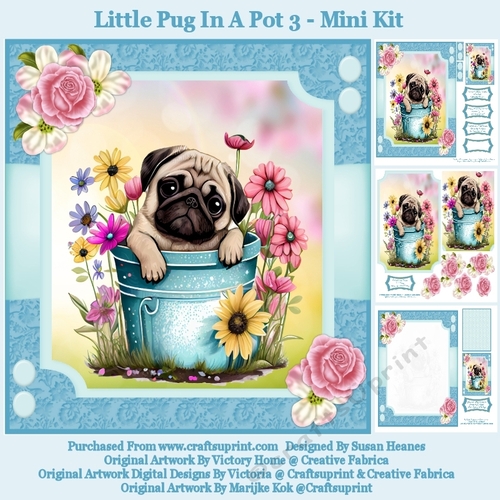Little Pug In A Pot 3 - Mini Kit
