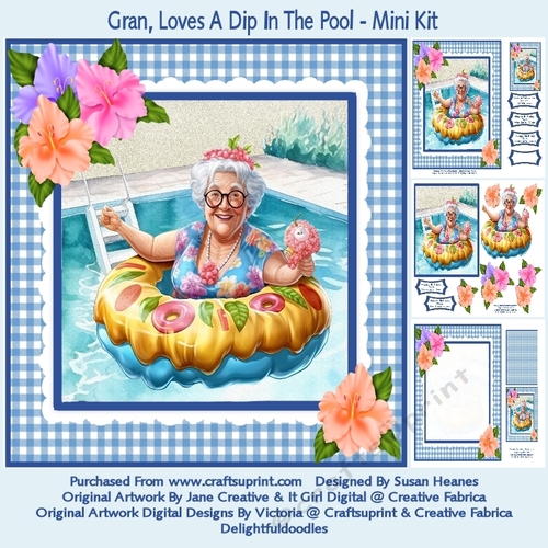 Gran, Loves A Dip In The Pool - Mini Kit