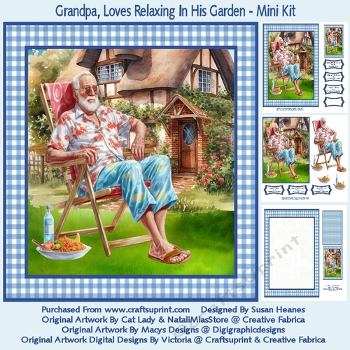 Grandpa, Loves Relaxing In His Garden - Mini Kit